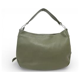 Dior-NEW DIOR SADDLE HOBO HAND BAG IN KHAKI GRAINED LEATHER WITH SHOULDER STRAP-Khaki