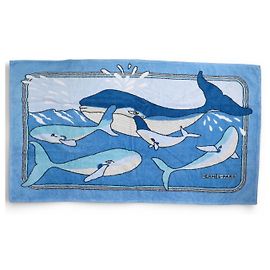 Hermès ASCIUGAMANO DA SPIAGGIA HERMES LE BALENE GM ASCIUGAMANO BLU Blu
