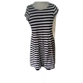 Abito a ruota Steffen Schraut blu navy e bianco cotone Altro