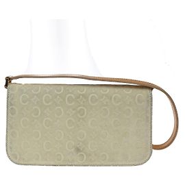 Céline Celine C Macadam Shoulder Suede Beige