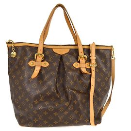 Louis Vuitton Palermo Handtasche aus Monogramm-Canvas GM Braun
