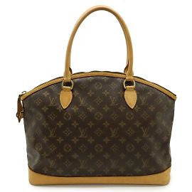 Sac à main horizontal Lockit Monogram Louis Vuitton Marron Blanc Monogramme