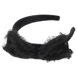 Fascia in velluto nero Chanel Nero