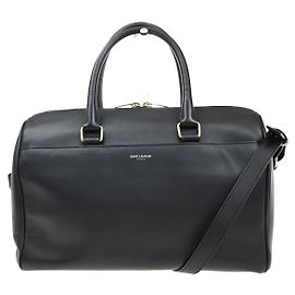 Borsa Duffle Classica in Pelle Toy Saint Laurent Nero