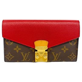 Portafoglio Lungo Pallas Monogram Louis Vuitton Marrone Fuschia
