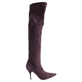 Valentino Botas de camurça roxas Roxo