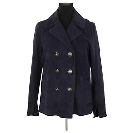 Gerard Darel Veste en daim bleue Bleu