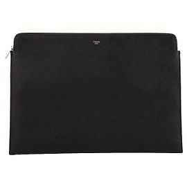 Céline CELINE - Pochette in pelle granulata nera Nero