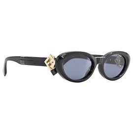 FENDI - Occhiali da sole FF Diamonds in plastica nera Nero