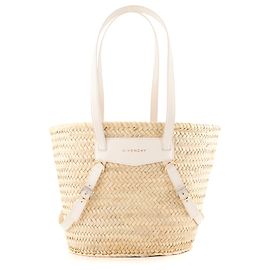 GIVENCHY - Sac cabas Voyou Givenchy en cuir blanc et raphia Beige