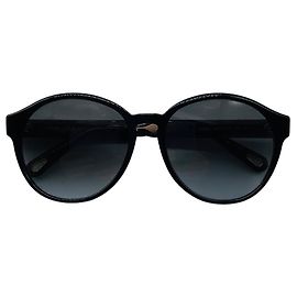 Chloé Chloe Black Round Plastic Sunglasses Black