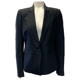 Belstaff Black Wool One Button Blazer Black