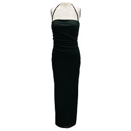 Anthrazitfarbene Eliz Mesh-Jersey-Rüsch-Midi-Kleid von Nanushka Grau