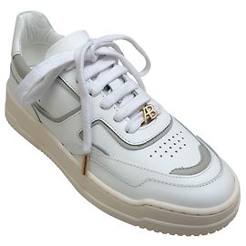 Baskets AB en cuir blanc / glace Alexandre Birman Blanc