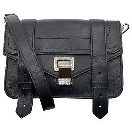 Borsa a tracolla mini PS1 in pelle di agnello nera Proenza Schouler Nero