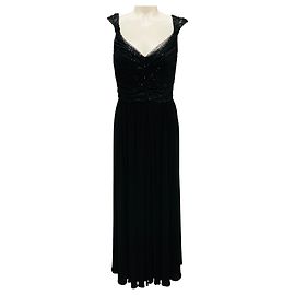 Schwarzes Maxikleid mit Pailletten von Michael Kors Schwarz