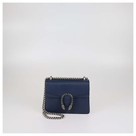 Bolsa de ombro mini Dionysus em couro azul marinho com cristais Gucci Azul marinho