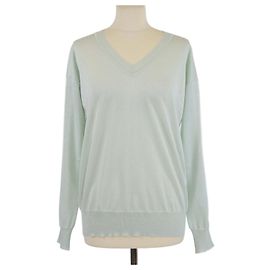 Dünner V-Ausschnitt-Pullover aus hellgrüner Viskose von Zadig & Voltaire Hellgrün