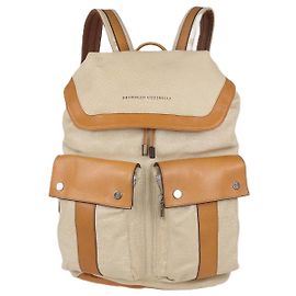 Brunello Cucinelli Beige/Vachetta Leather Backpack Beige