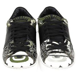 Valentino Multicolor Printed Leather Rockstud Low Top Sneakers Multiple colors