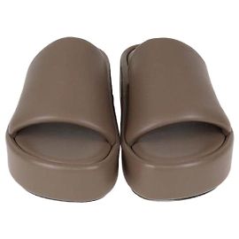 Balenciaga Beige Leather Rise Platform Sandals Beige