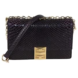 Givenchy Purple Python Small 4G Shoulder Bag Purple