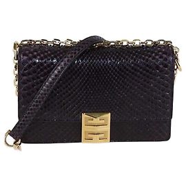 Kleine 4G Schultertasche aus lila Python von Givenchy Lila