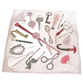 Bufanda Hermès Rosa Th / Rojo H / Bronce Somos Inseparables 90 Roja Otro Bronce