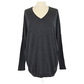 Oversized Pullover aus Seide und Kaschmir in Grau von Vince Andere