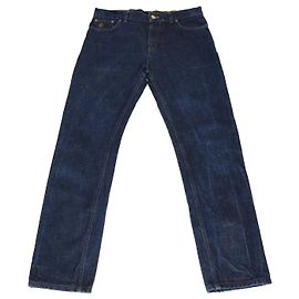 Calça Slim Fit em Denim Azul Escuro Louis Vuitton Azul escuro