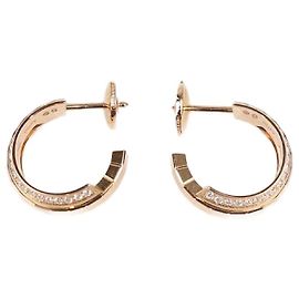 Chopard Ethical 18K Rose Gold Diamond Ice Cube Earrings Golden