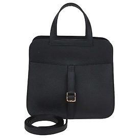 Sac Halzan 25 en cuir Clémence noir d'Hermès Noir