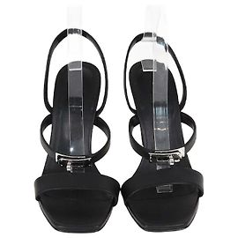 Sandali Slingback Glamour in pelle nera Hermès Nero