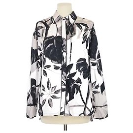 Autre Marque Camicia All Saints Sofi in lyocell nero/beige e misto di seta Sofi Jackie Nero Beige