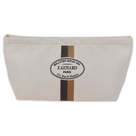 Goyard Light Beige Canvas Necessaire Organizer Pouch Beige