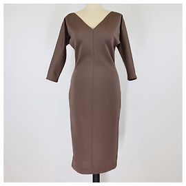 Braunes Jersey Bodycon-Kleid von Fendi Braun