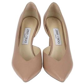 Beige Leder D'Orsay Pumps Sophia von Jimmy Choo Beige