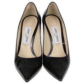 Jimmy Choo Black Patent Leather Romy Pumps Black