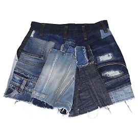 Short en patchwork denim multicolore Dolce & Gabbana Multicolore
