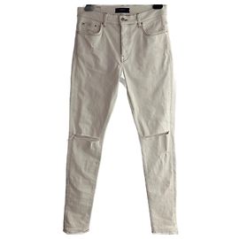Jeans Amiri Bianchi in Cotone ed Elastan Taglia 33 US Bianco