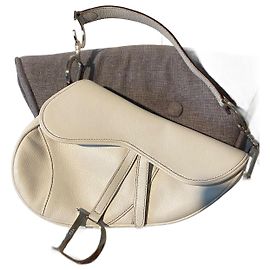 Dior Saddle Bag Eggshell Leather Eggshell