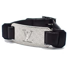 Louis Vuitton Champs Elysées Lederarmband Schwarz