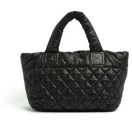 Chanel 2009 Sac Cabas Cocoon Nylon Preto PM Bolsa Mini Tote Preto