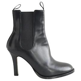 JM Weston Black leather boots Black