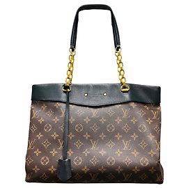 Louis Vuitton Brown / Black Pallas Chain Shopper Monogram Canvas Bag Brown