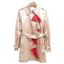 Valentino Trench Coat Satin Trench Coat Pink Beige