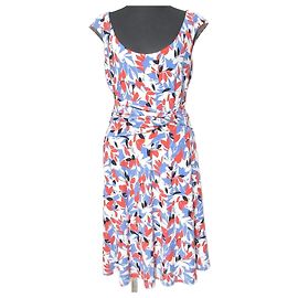 Vestido de jersey Lauren Ralph Lauren Blanco Roja Azul