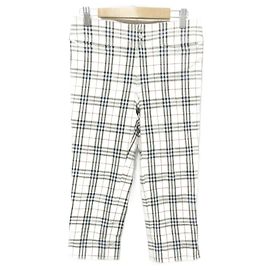 Pantalones cropped stretch Nova Check Blue Label de Burberry Beige