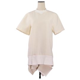 Sacai Anzug Bonding Pullover Weiß