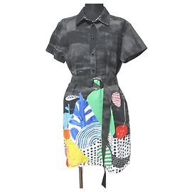 Autre Marque Gürtel-Tunika-Kleid i BLUES Schwarz